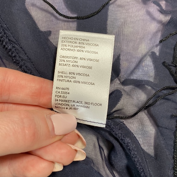 Ecote β’ Blue Velvet Fringe Kimono - Picture 12 of 15